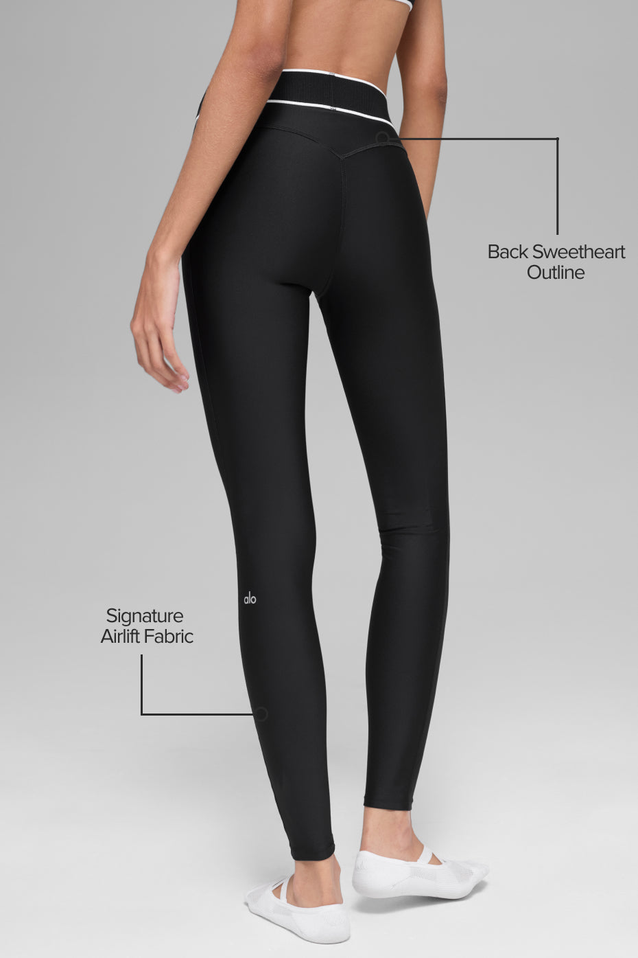 Airlift High-Waist Alignment Legging - Black/White