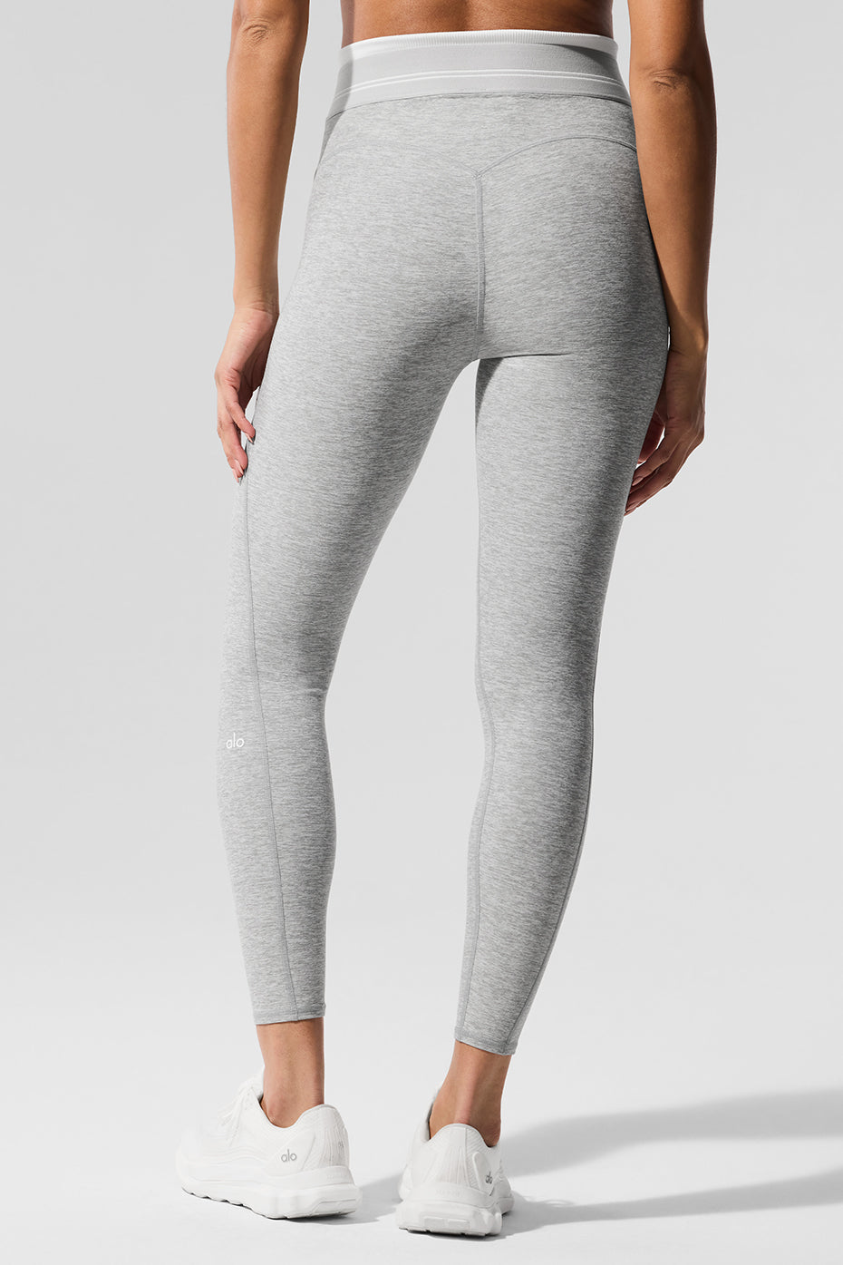 Alosoft High-Waist 7/8 Better Together Legging - Athletic Heather Grey/White