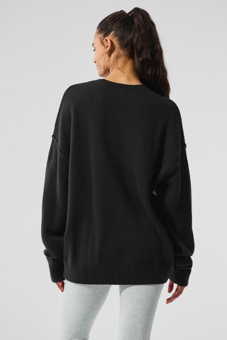 Unisex Wool Cashmere New Class Crewneck Sweater - Black