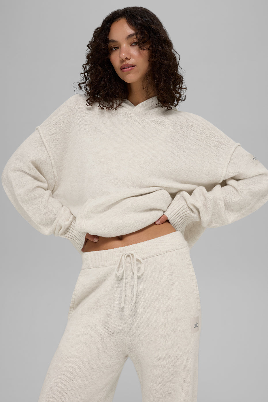 Wool Cashmere New Class Hoodie - Bone Heather