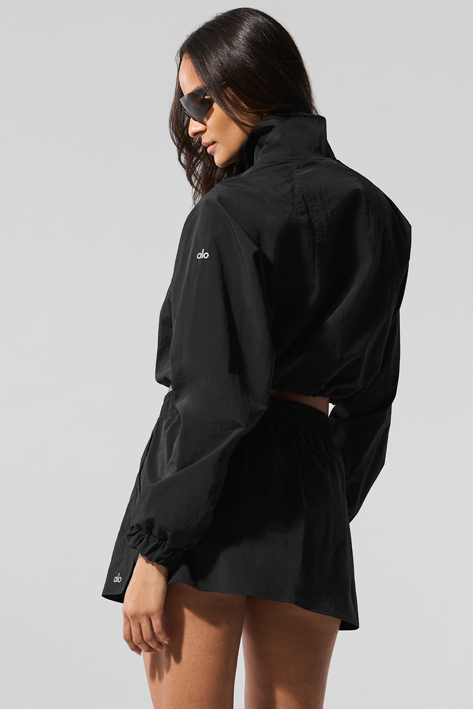 Cropped 1/4 Zip Alumni Pullover - Black