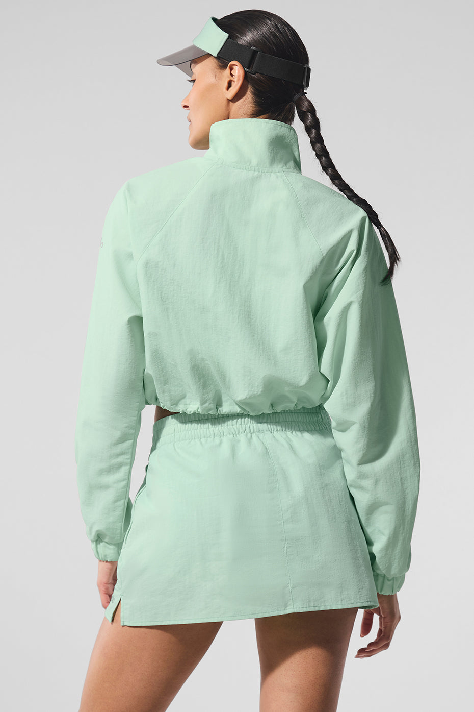 Cropped 1/4 Zip Alumni Pullover - Spearmint