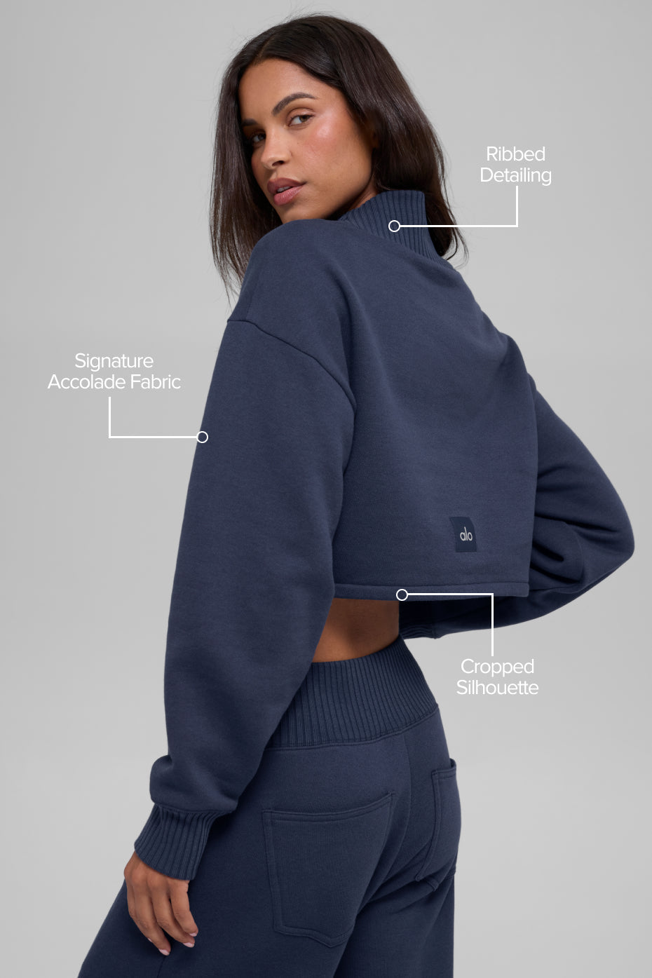 Cropped Serenity Coverup - Navy