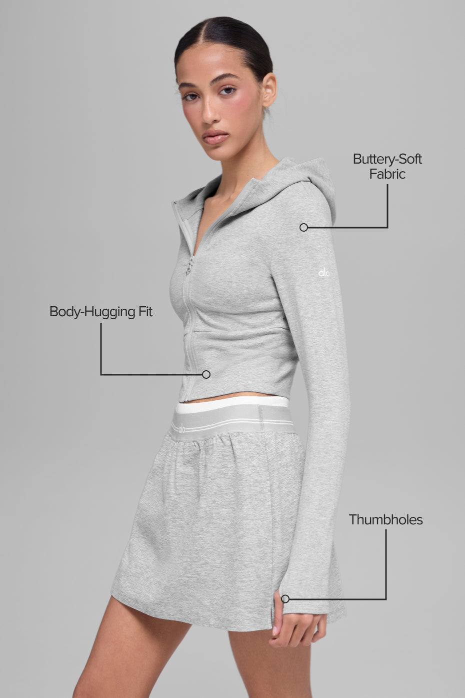 Sway Full Zip Hoodie - Athletic Heather Grey