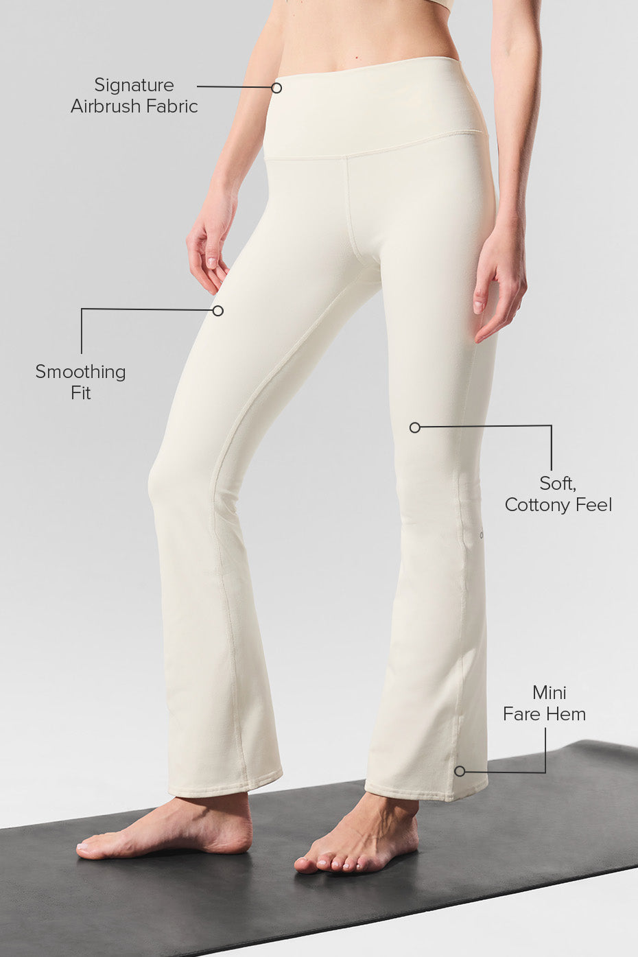 Airbrush High-Waist 7/8 Bootcut Legging - Ivory
