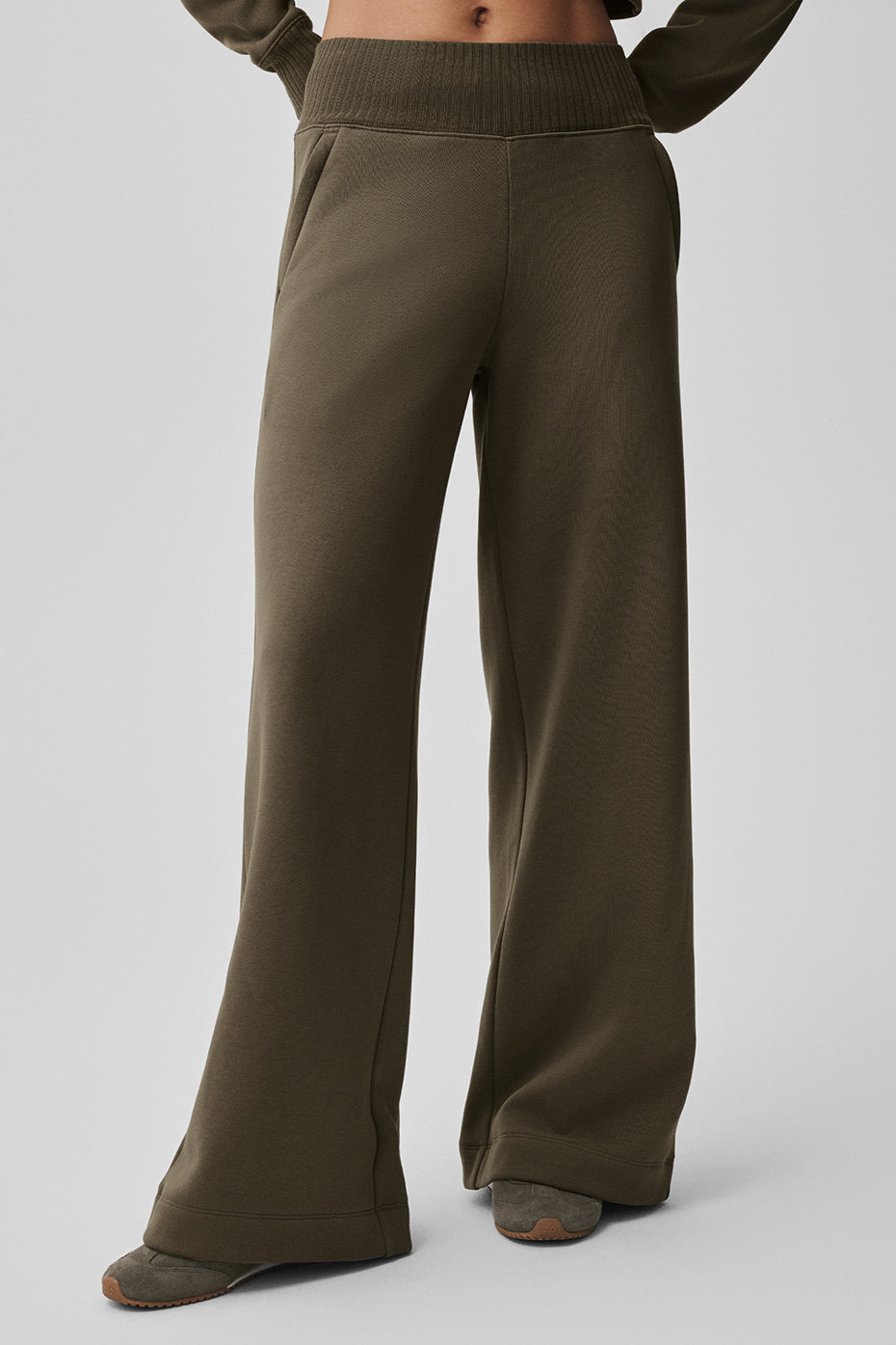 Serenity Wide Leg Sweatpant - Olive Tree
