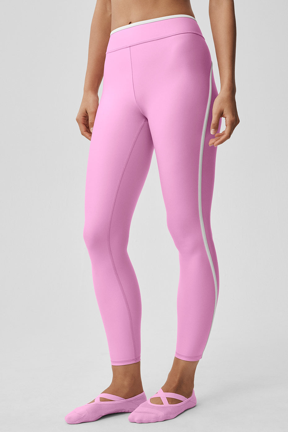 Airlift High Waist Charger 7/8 Legging - Candy Heart Pink/White