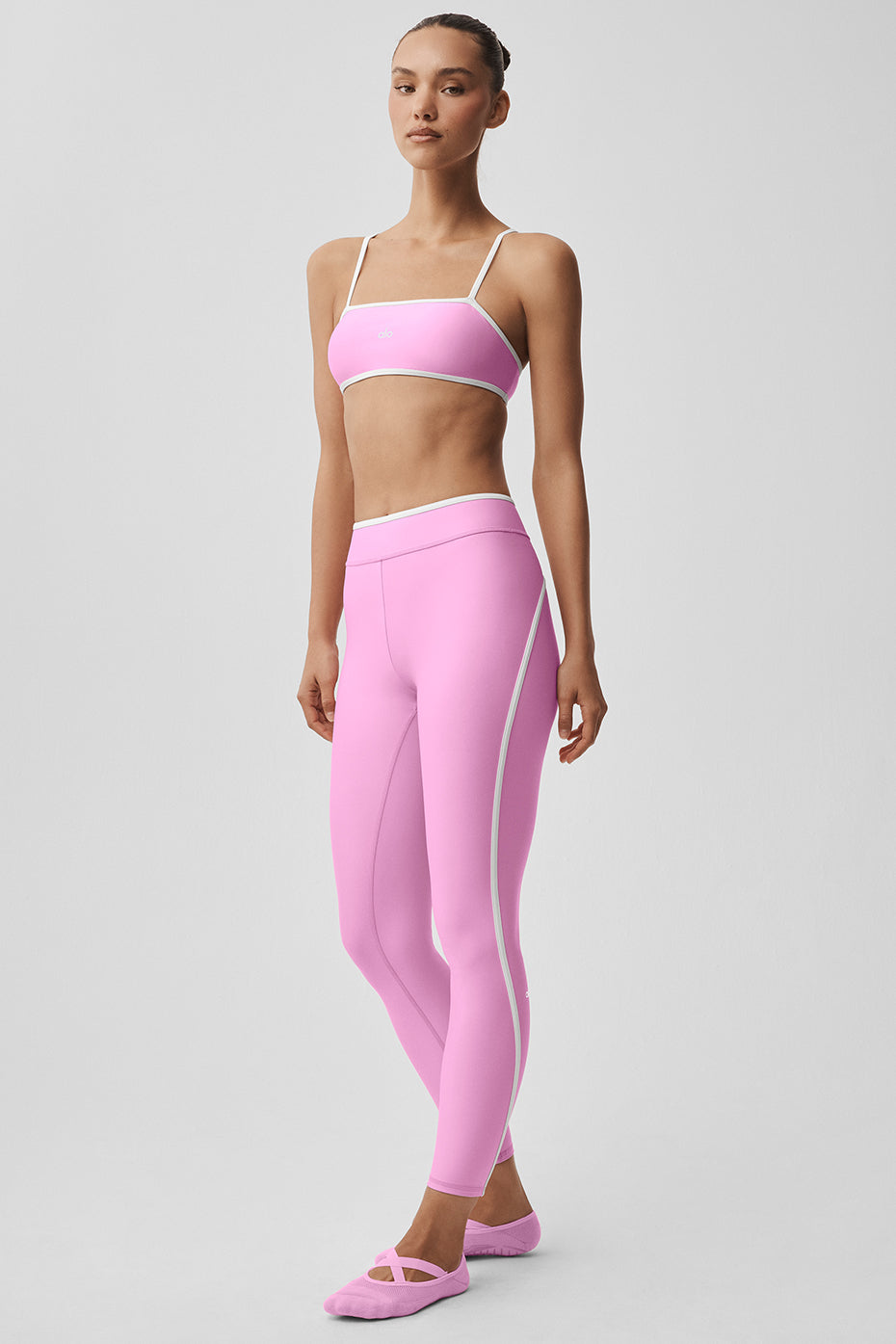 Airlift High Waist Charger 7/8 Legging - Candy Heart Pink/White