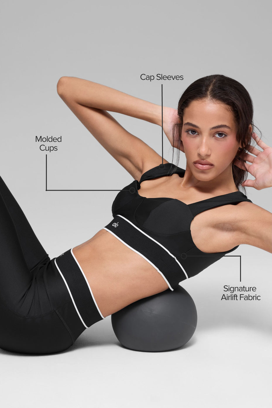 Airlift Alignment Bra - Black/White